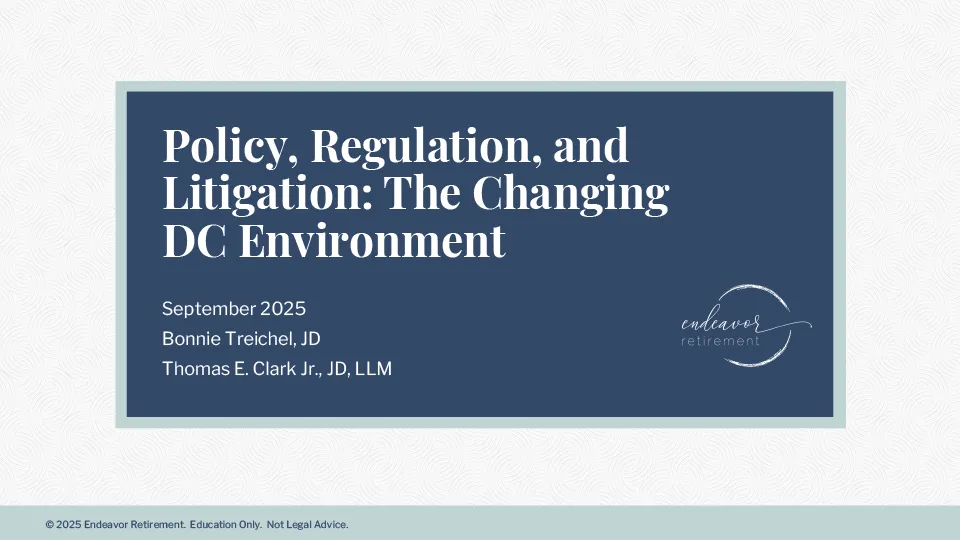 Policy, Regulation, and Litigation by Bonnie Treichel, JD and Thomas E. Clark Jr., JD, LLM