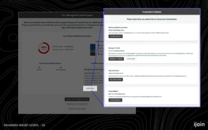 Screenshot of the "Change Investment Options" panel in iJoin's readiness widget UI.
