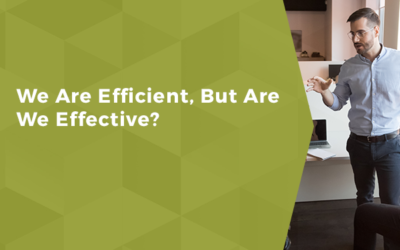 We Are Efficient, But Are We Effective?