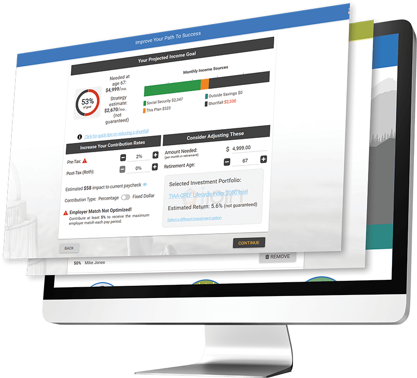 Screenshots of the iJoin ENROLL interface on a desktop computer